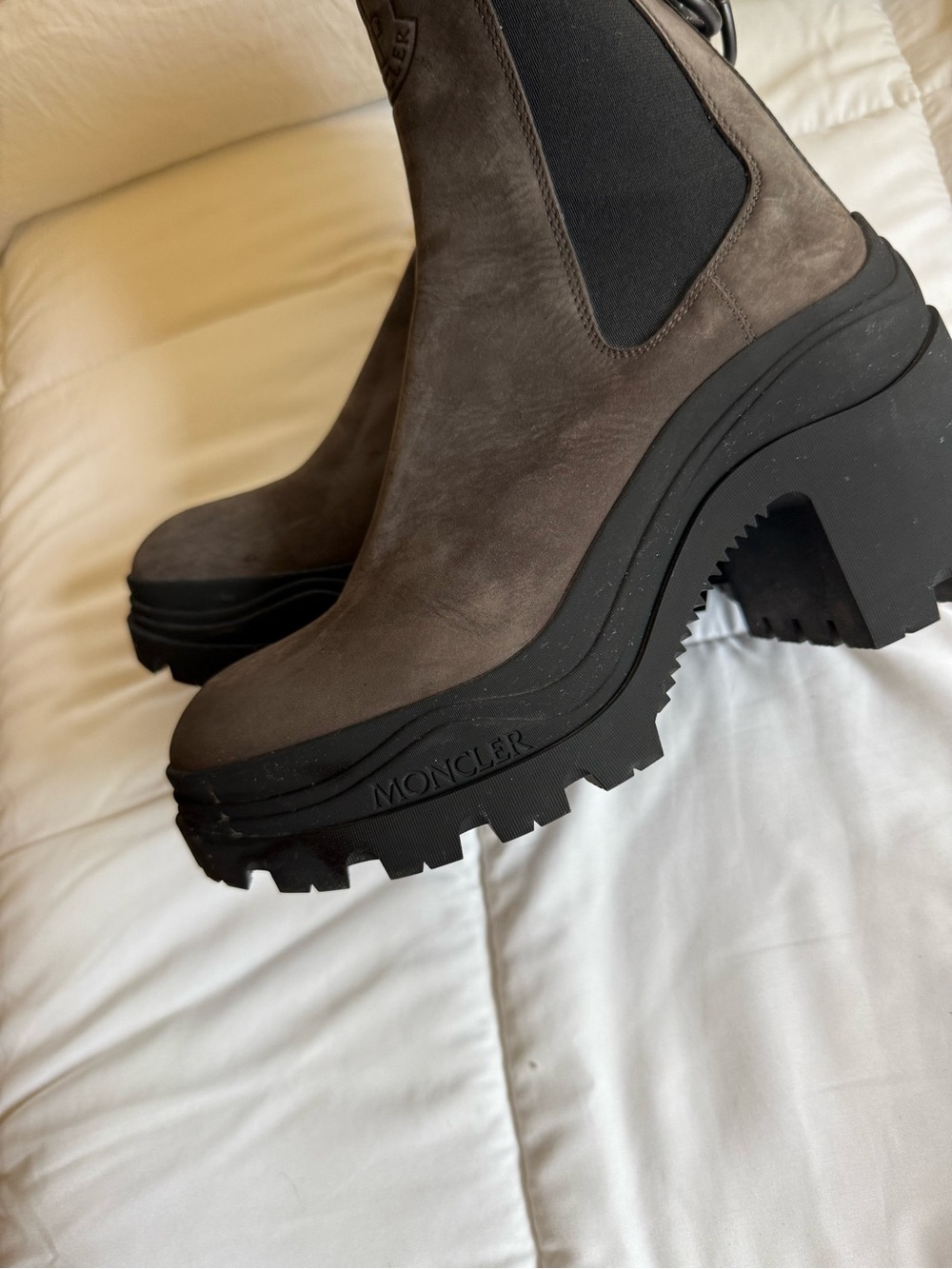 Moncler Gray Envile Chelsea Boots - Picture 6 of 14